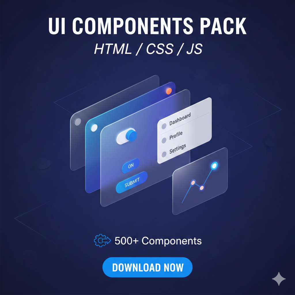 UI Components Pack – HTML/CSS/JS